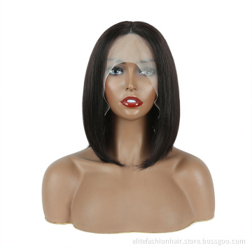 1B#Bob Peruvian Straight Highlight 13x4 Lace Frontal Short Bob Wig Remy Hair 13x4x1 T Part HD Lace Closure Human Hair Wigs